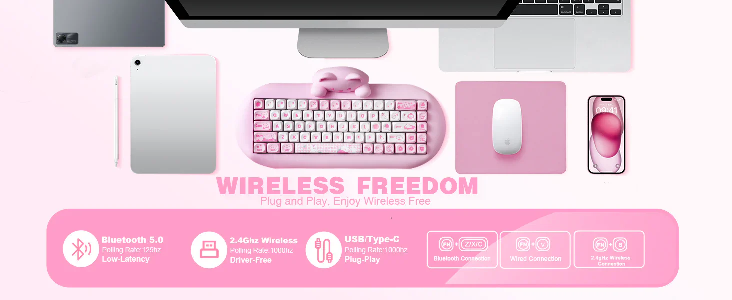 YUNZII C68 Hi-Fi Wireless Mechanical Keyboard - Image 10