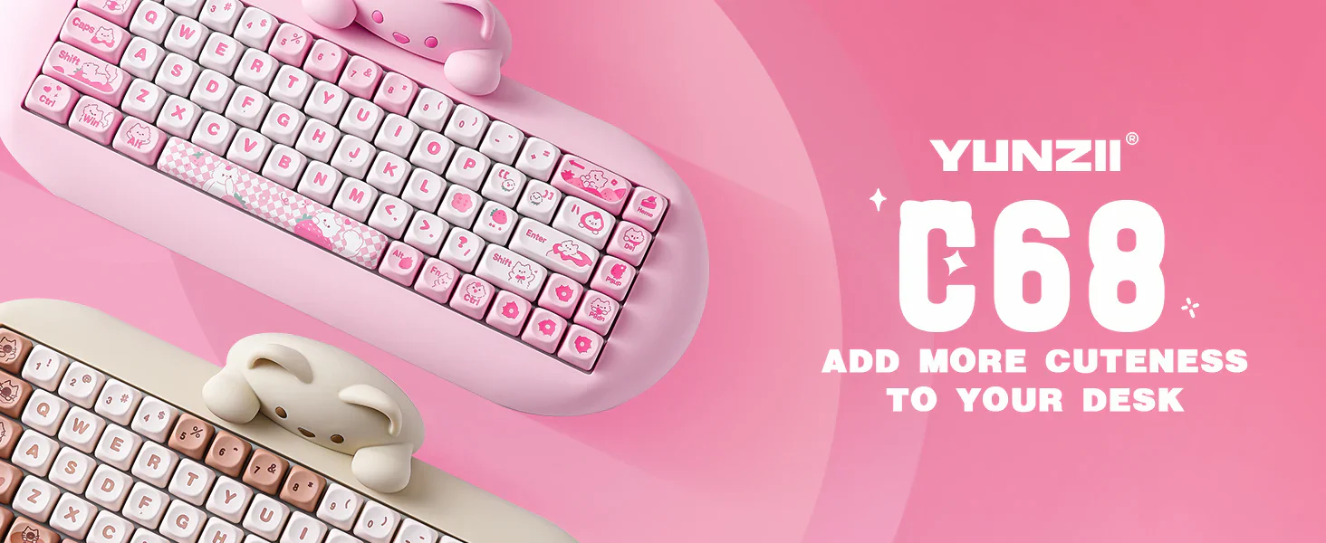 YUNZII C68 Hi-Fi Wireless Mechanical Keyboard - Image 11