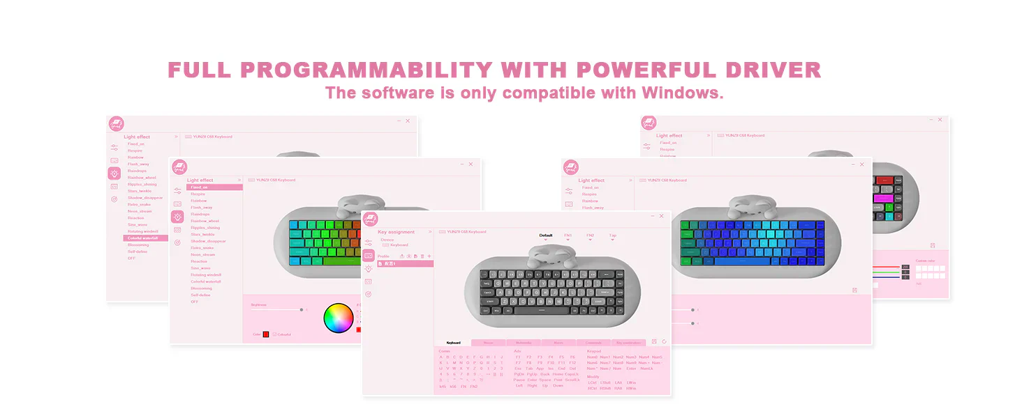 YUNZII C68 Hi-Fi Wireless Mechanical Keyboard - Image 4