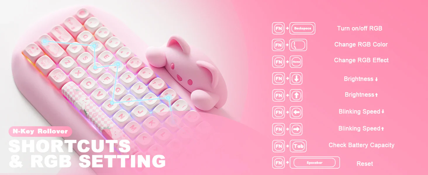 YUNZII C68 Hi-Fi Wireless Mechanical Keyboard - Image 8