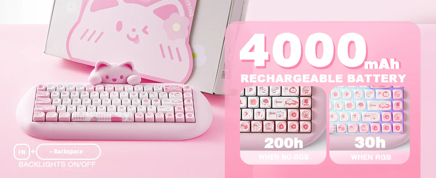 YUNZII C68 Hi-Fi Wireless Mechanical Keyboard - Image 9