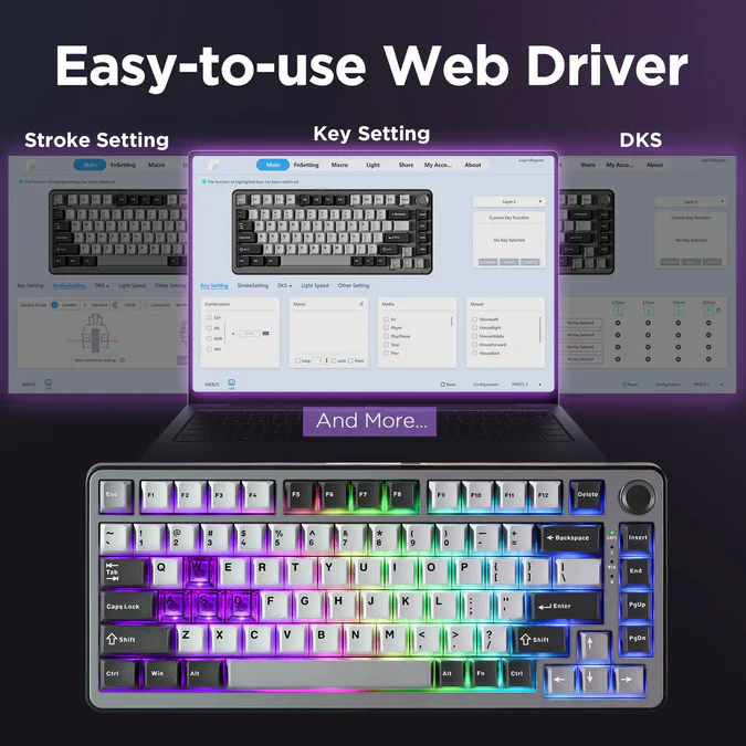 YUNZII RT75 Rapid Trigger Gaming Magnetic Keyboard - Image 5